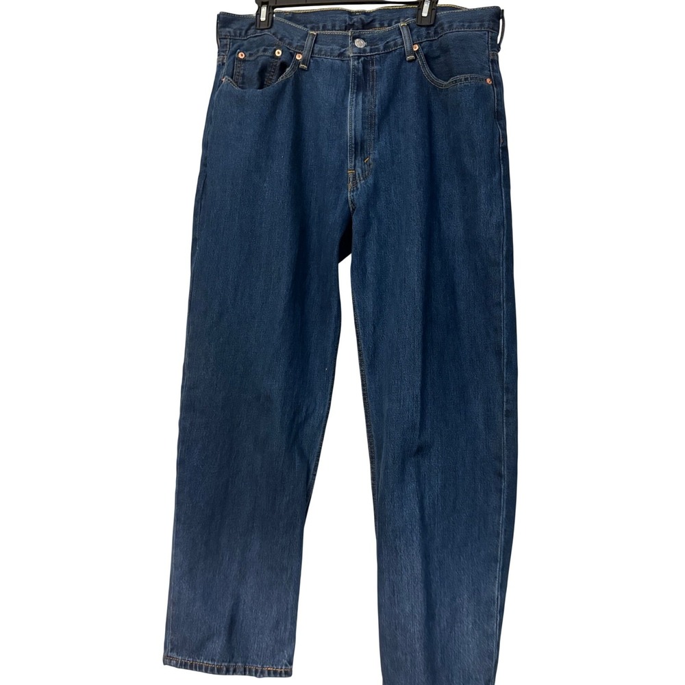 Levis 550 Relaxed Fit Tapered Leg Jeans Mens 38x30 Dark Wash Blue Denim